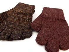 Mikk-line ginger bread mix glitter fingervanter uld/nylon (3-pak)